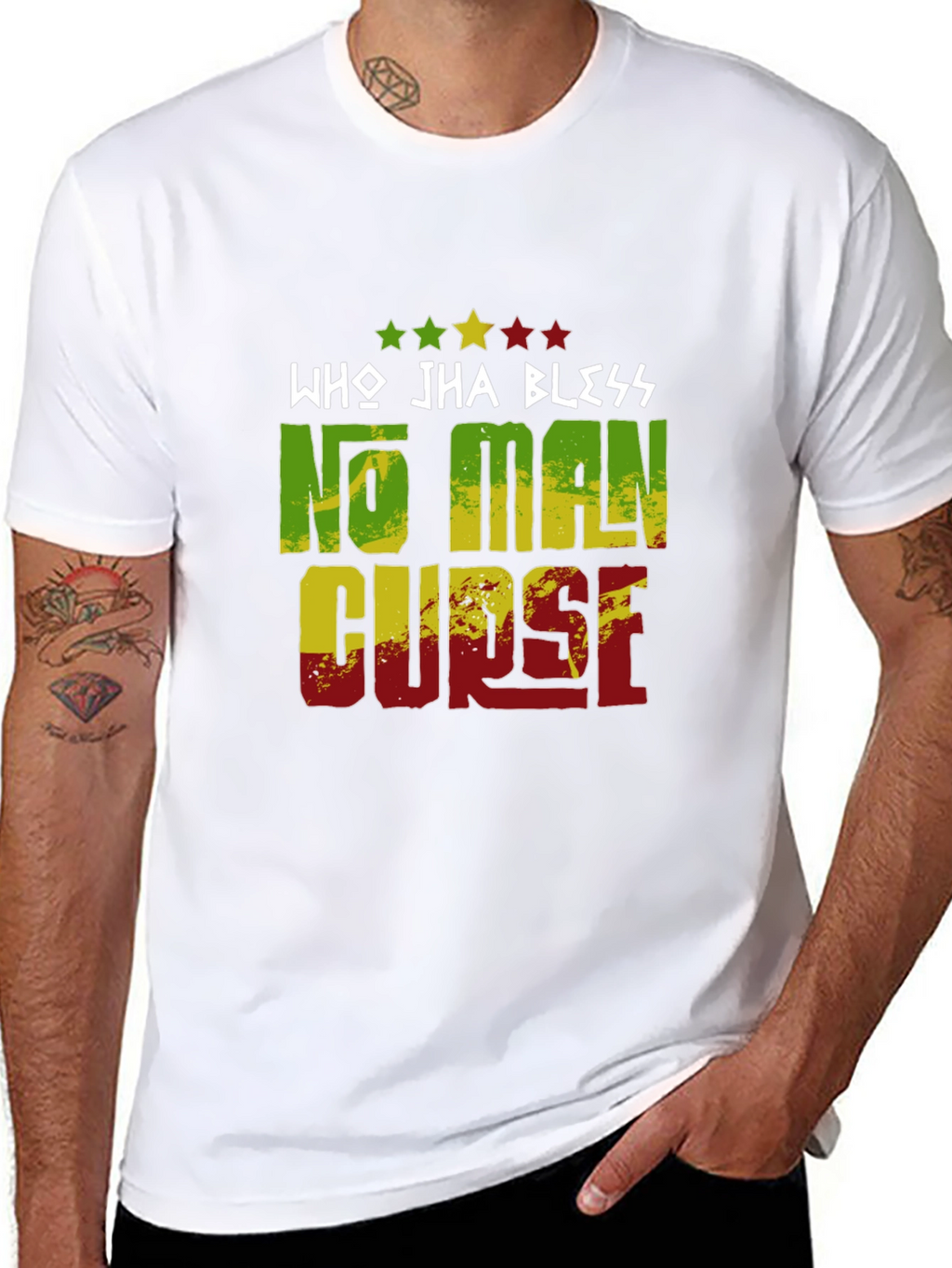 Who Jha Bless No Man Curse Graphic Tee
