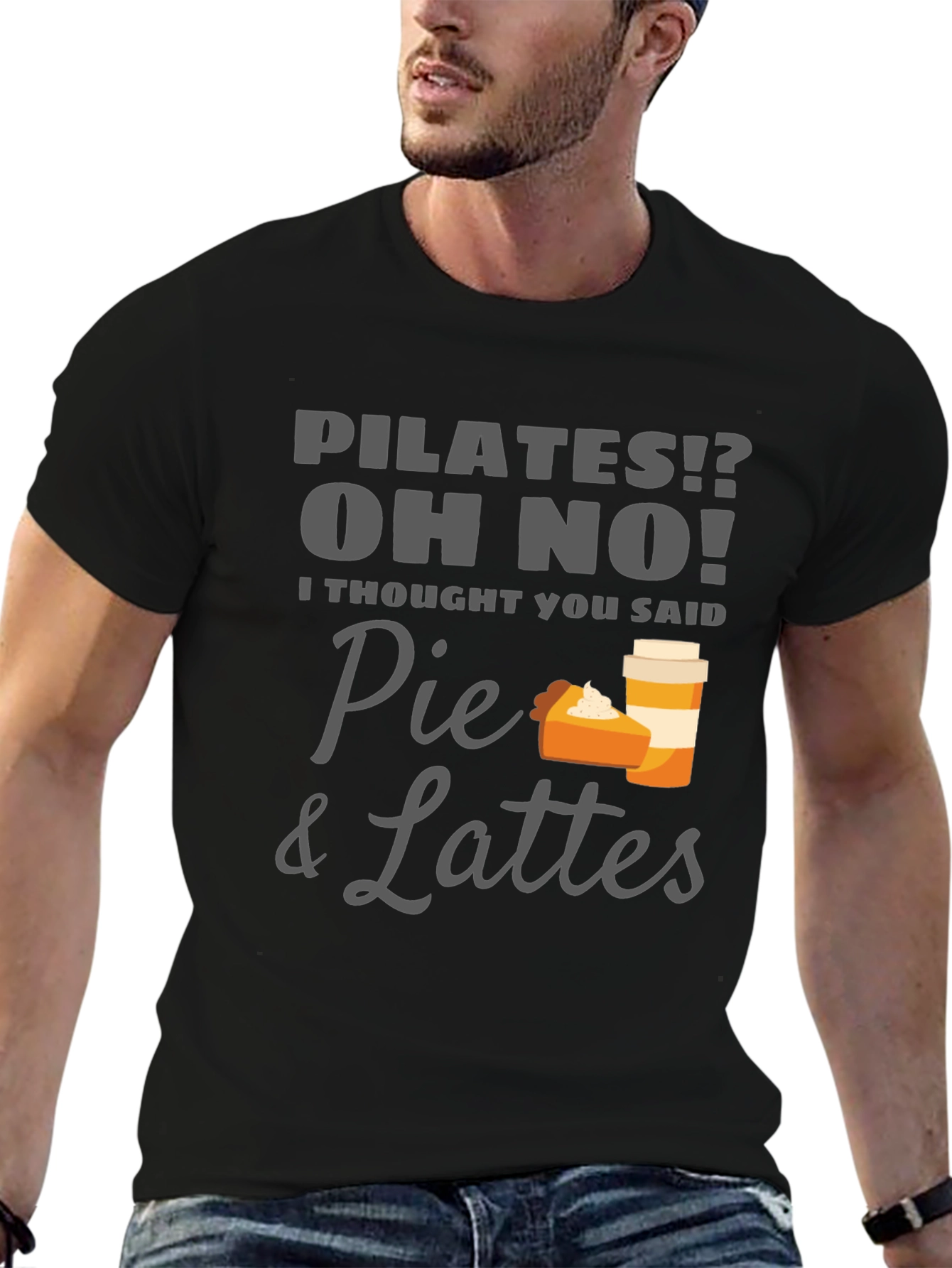 Pie & Lattes Graphic Tee - Funny Pilates T-Shirt