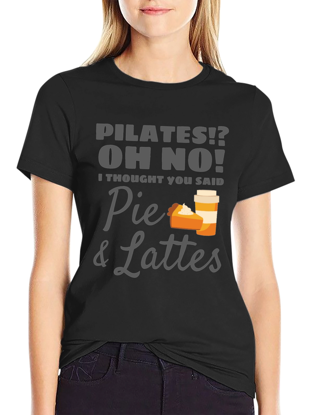 Pie & Lattes Graphic Tee - Funny Pilates T-Shirt
