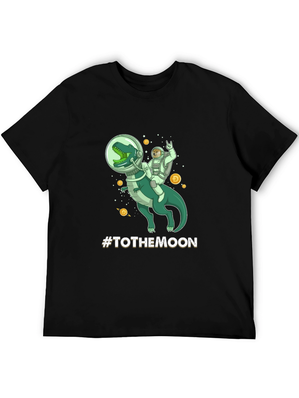 To The Moon Dinosaur Astronaut Graphic Tee