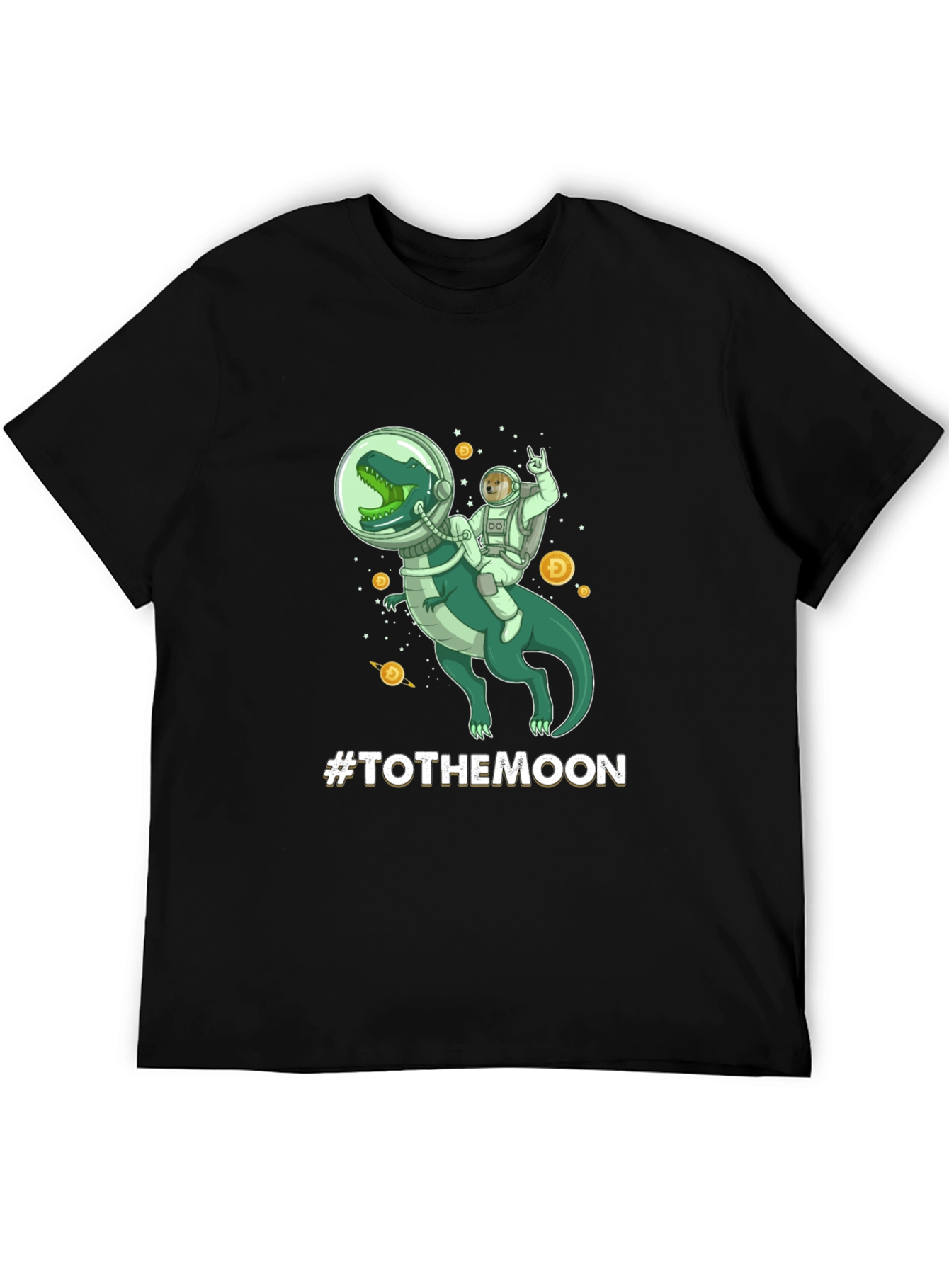 To The Moon Dinosaur Astronaut Graphic Tee