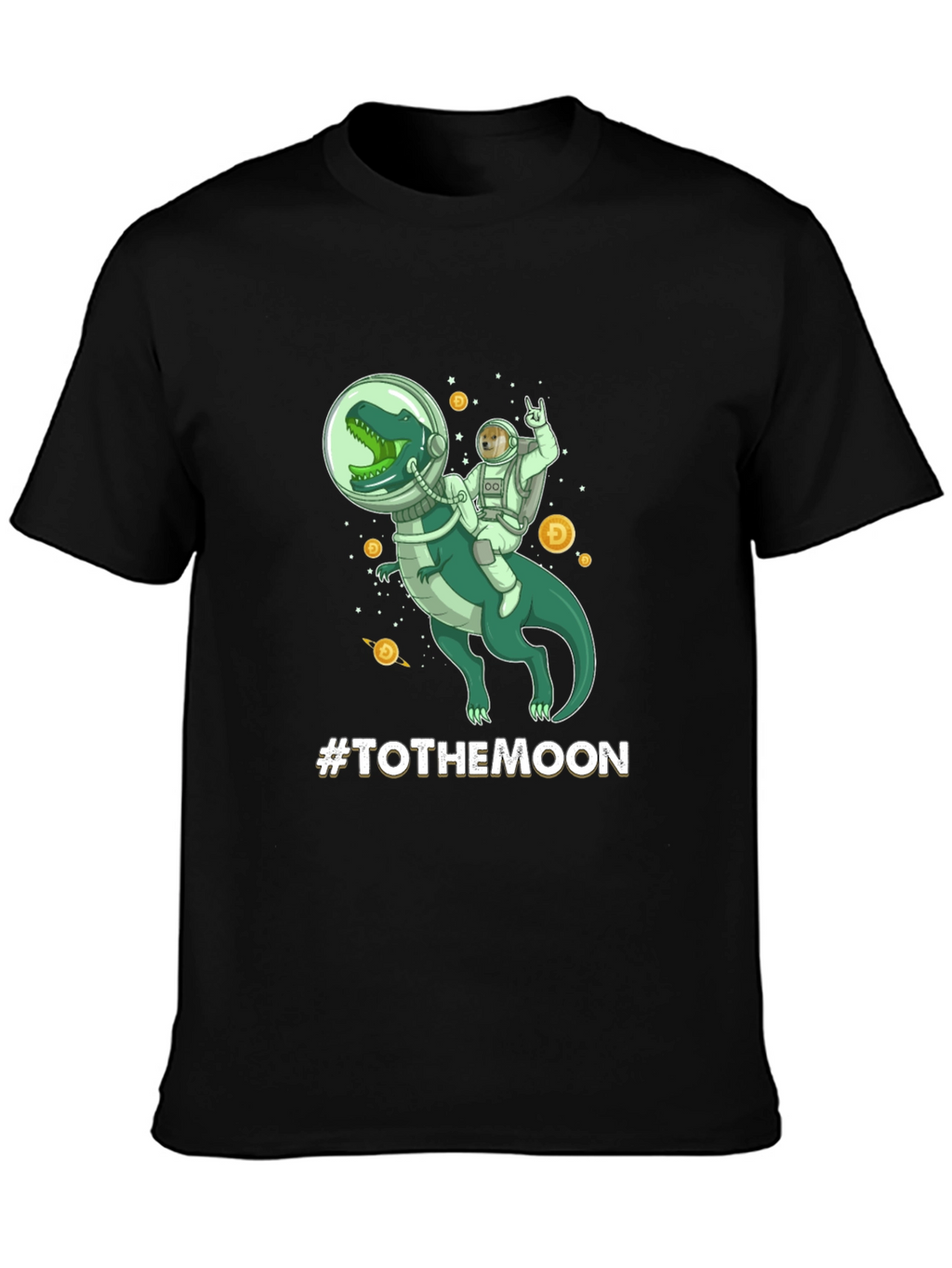 To The Moon Dinosaur Astronaut Graphic Tee