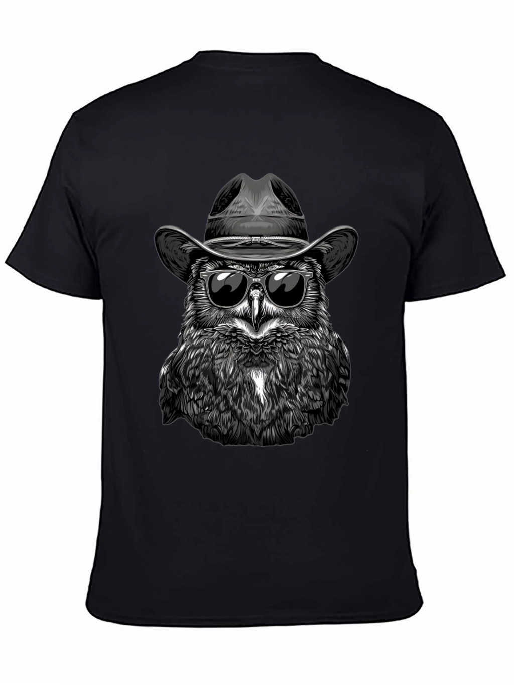 Cool Owl Cowboy T-Shirt - Unique Graphic Tee