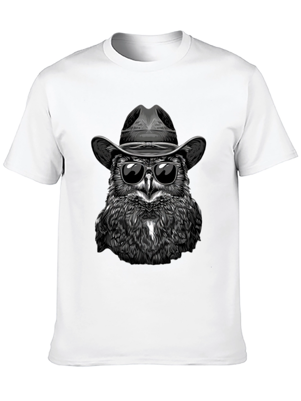 Cool Owl Cowboy T-Shirt - Unique Graphic Tee