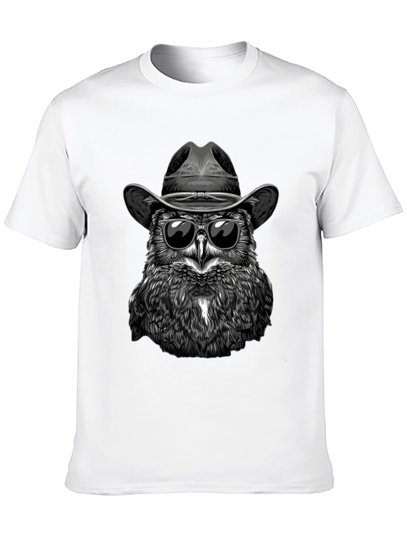 Cool Owl Cowboy T-Shirt - Unique Graphic Tee