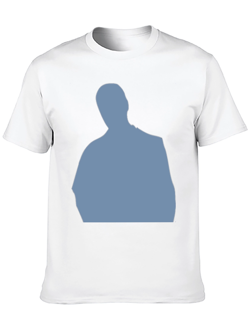 Mens Black T-Shirt with Blue Silhouette Graphic