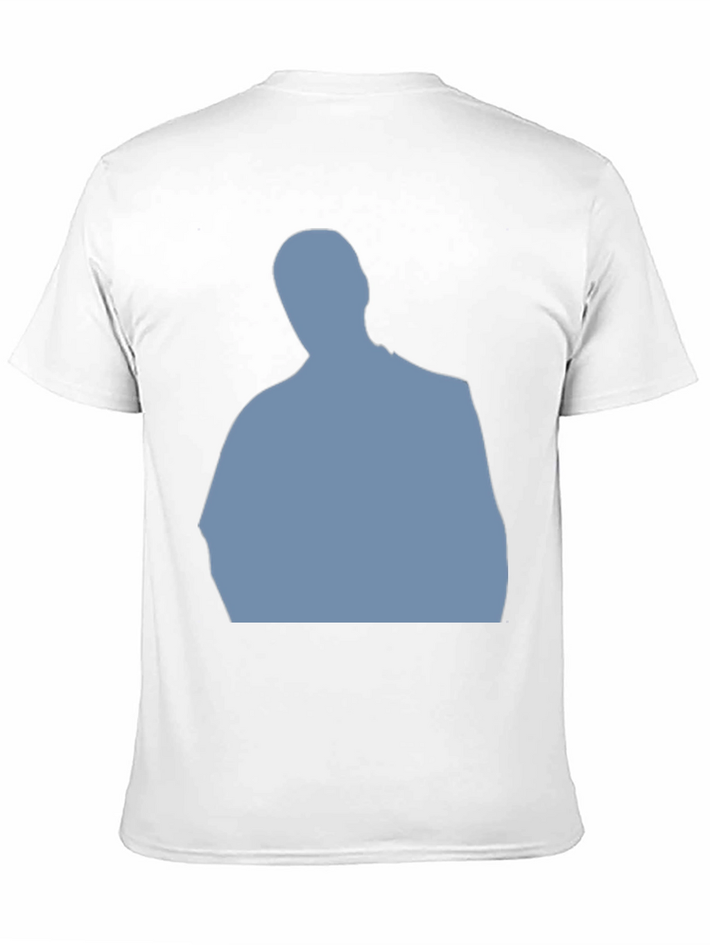 Mens Black T-Shirt with Blue Silhouette Graphic