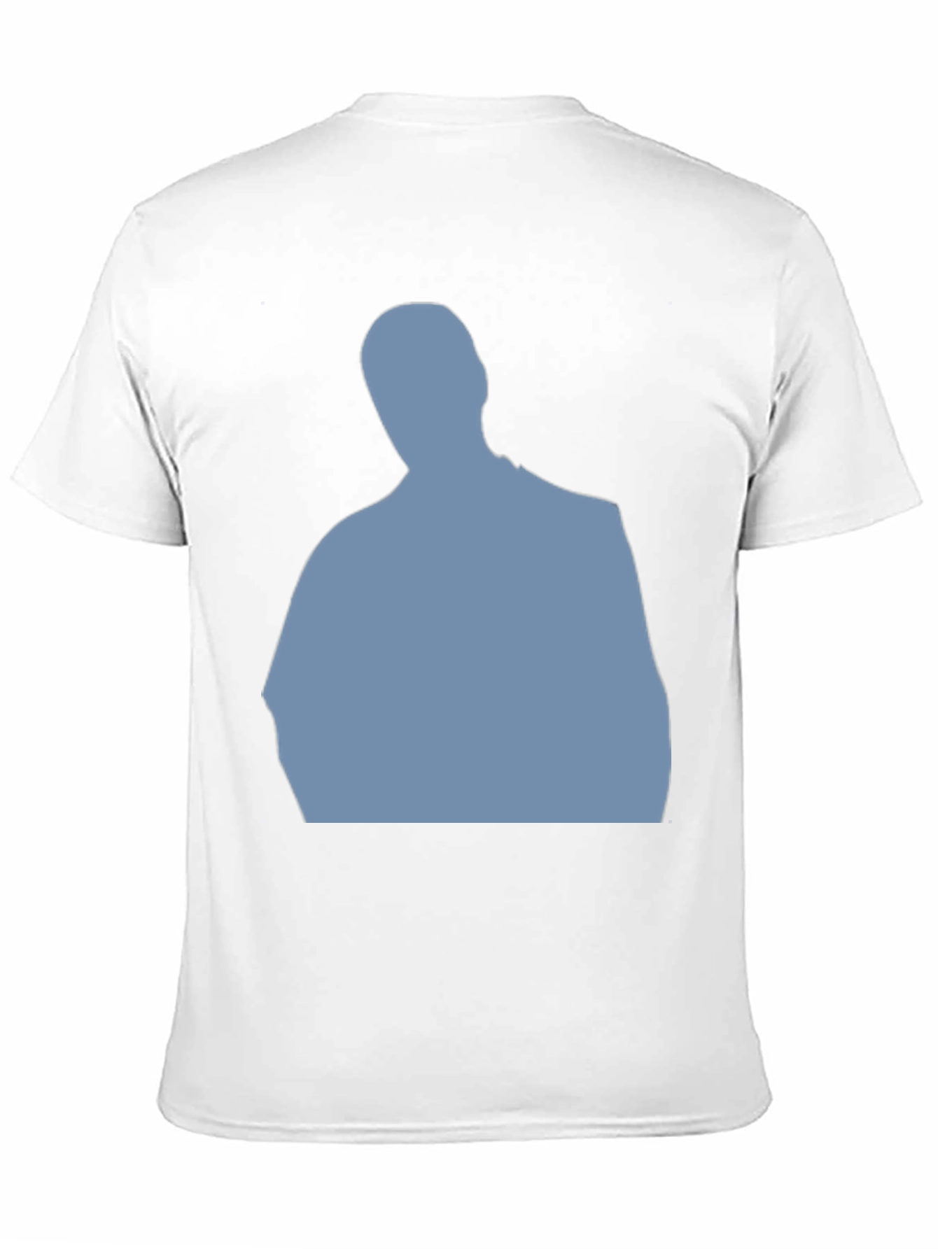 Mens Black T-Shirt with Blue Silhouette Graphic