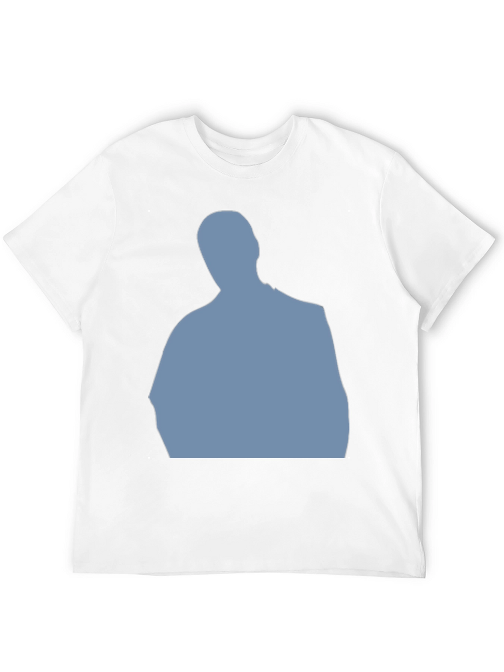 Mens Black T-Shirt with Blue Silhouette Graphic