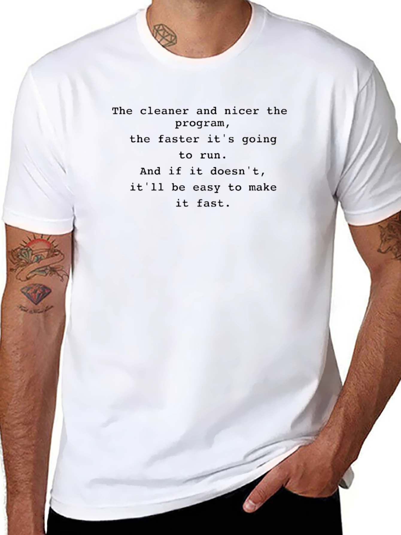 Coders Wisdom Graphic Tee - Clean Code Runs Faster