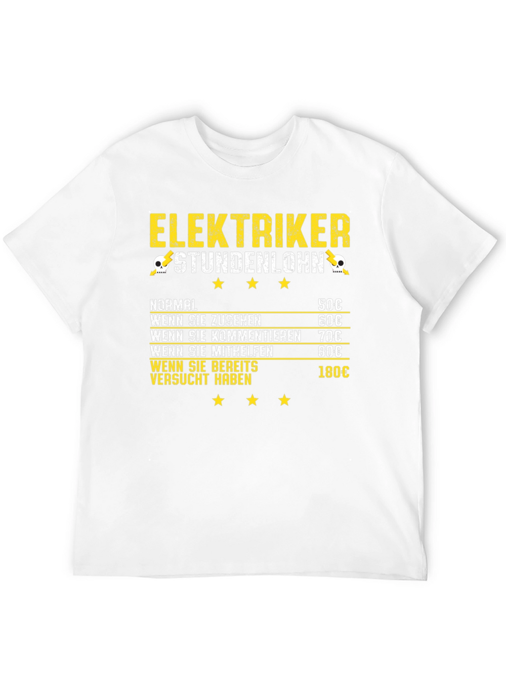 Electrician Hourly Rate Humor Black T-Shirt