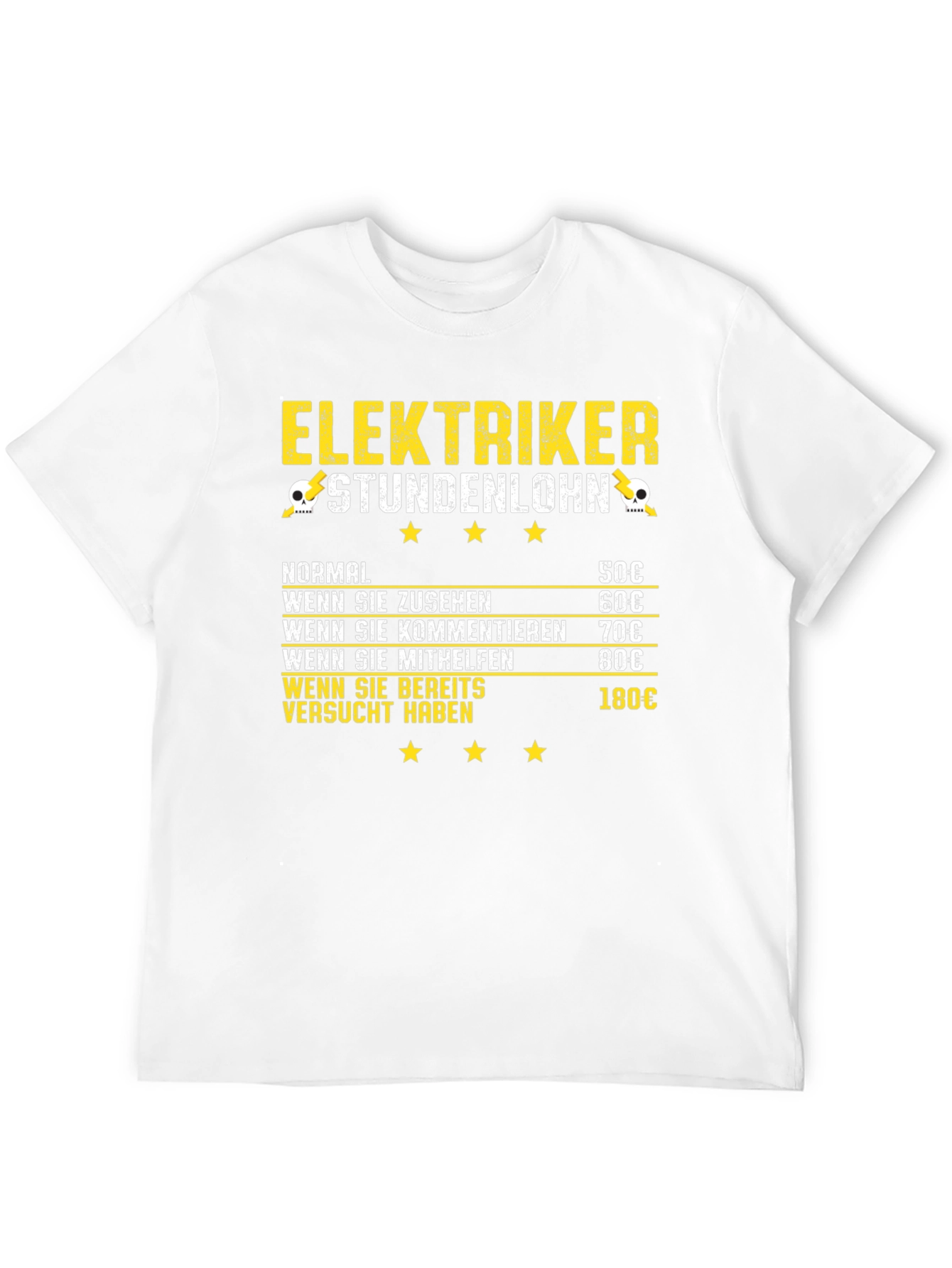 Electrician Hourly Rate Humor Black T-Shirt