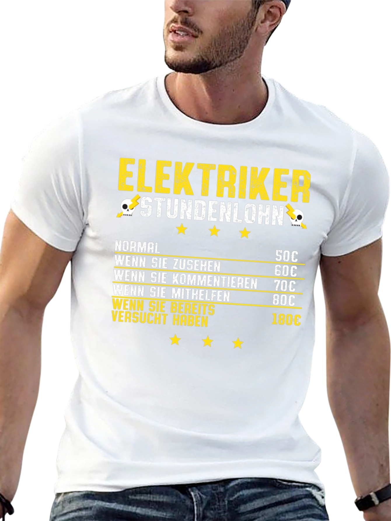 Electrician Hourly Rate Humor Black T-Shirt
