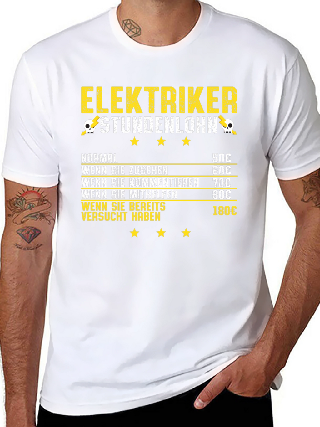 Electrician Hourly Rate Humor Black T-Shirt