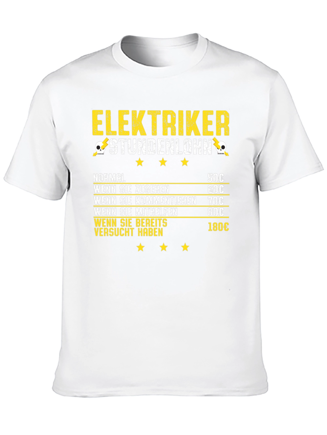 Electrician Hourly Rate Humor Black T-Shirt