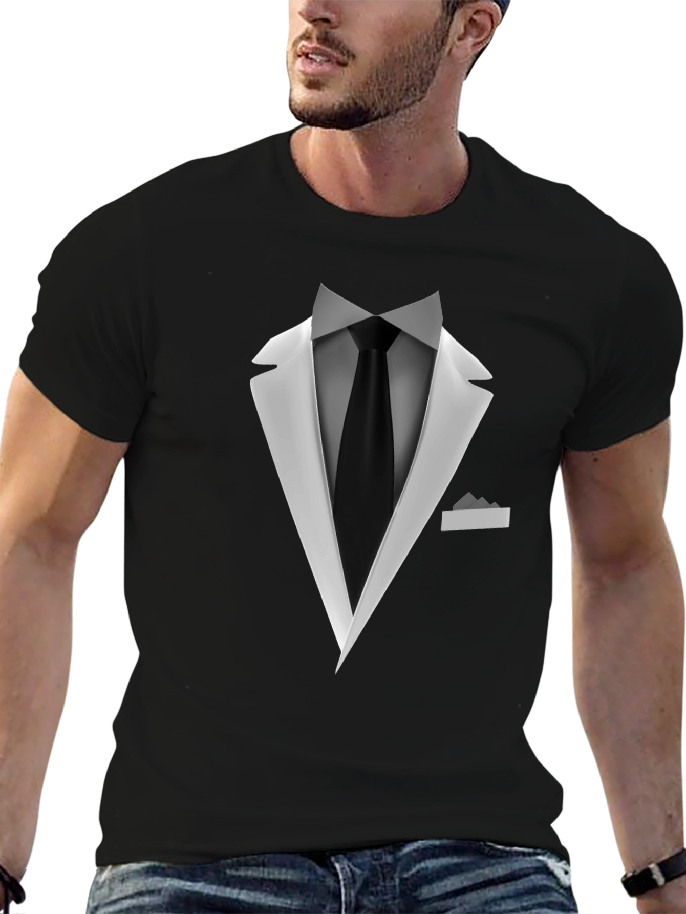 Tuxedo Graphic Tee - Formal Fun