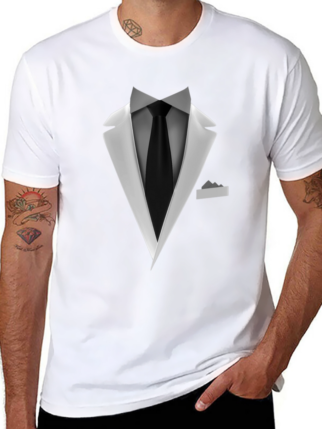 Tuxedo Graphic Tee - Formal Fun
