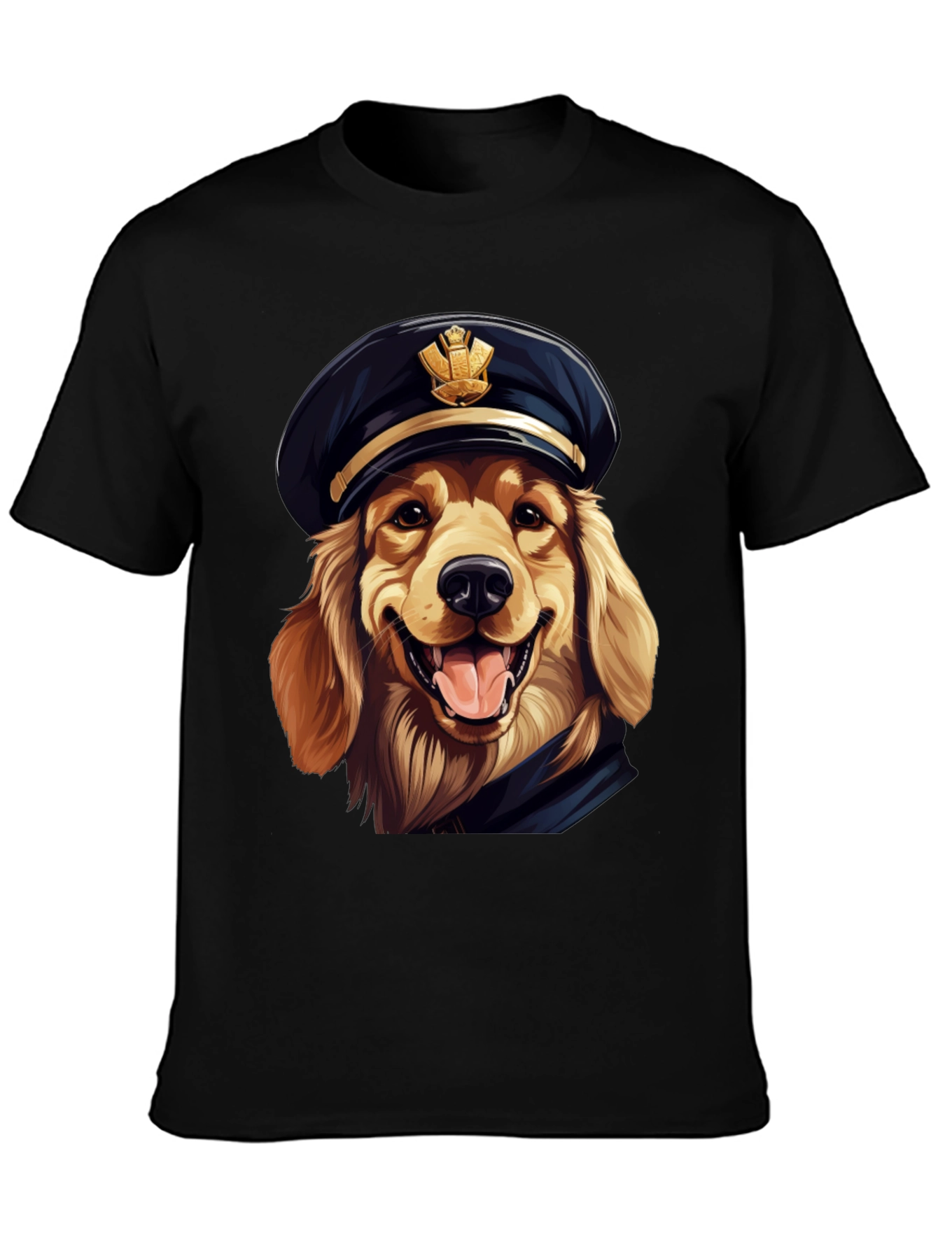 Captain Golden Retriever T-Shirt – Funny Sailor Dog Graphic Tee