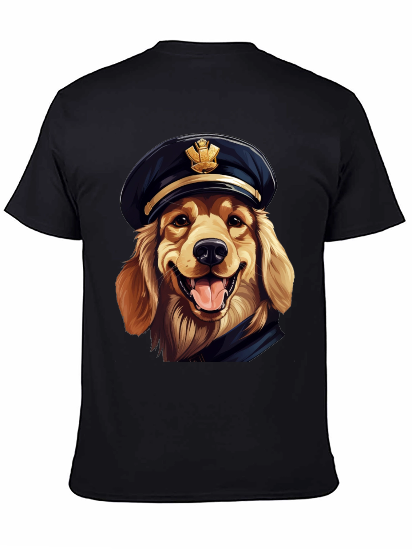 Captain Golden Retriever T-Shirt – Funny Sailor Dog Graphic Tee