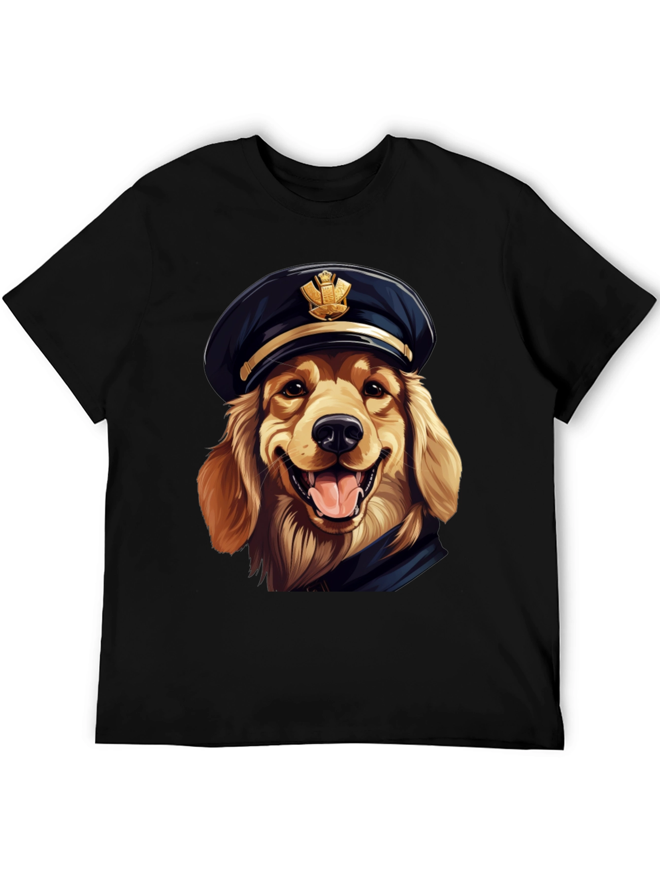 Captain Golden Retriever T-Shirt – Funny Sailor Dog Graphic Tee