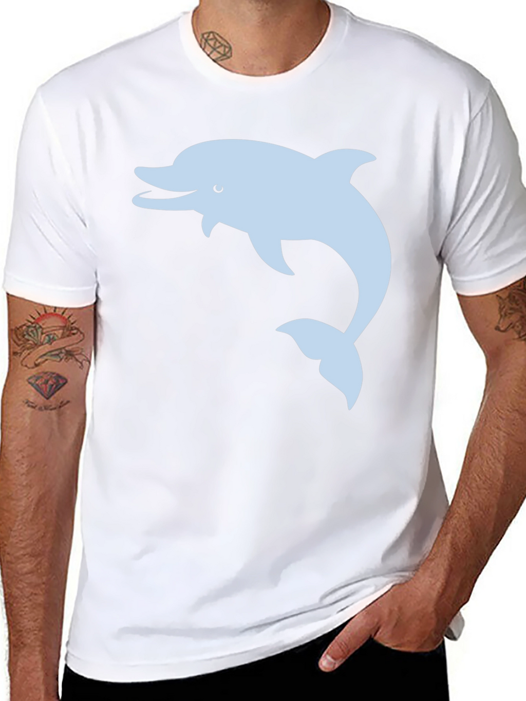 Dolphin Graphic Tee - Black