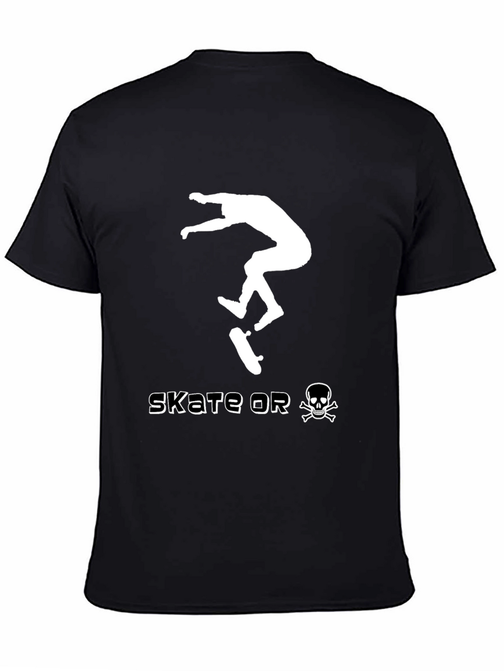 Skate or Die Black Graphic Tee