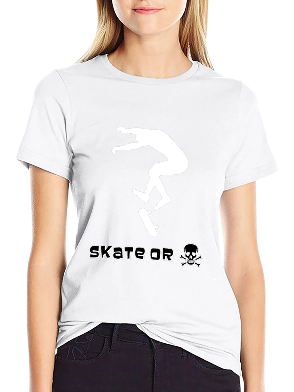 Skate or Die Black Graphic Tee