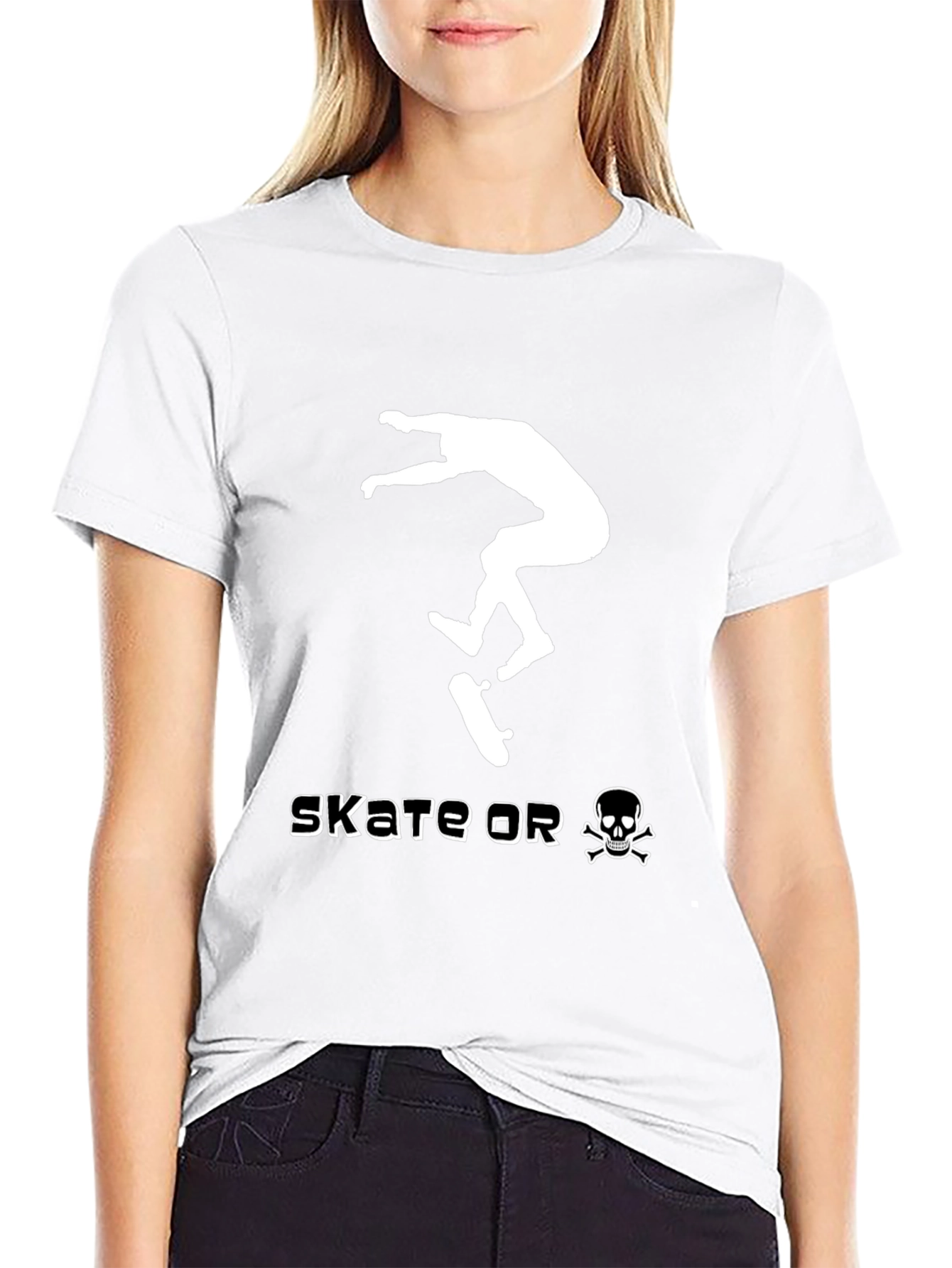 Skate or Die Black Graphic Tee