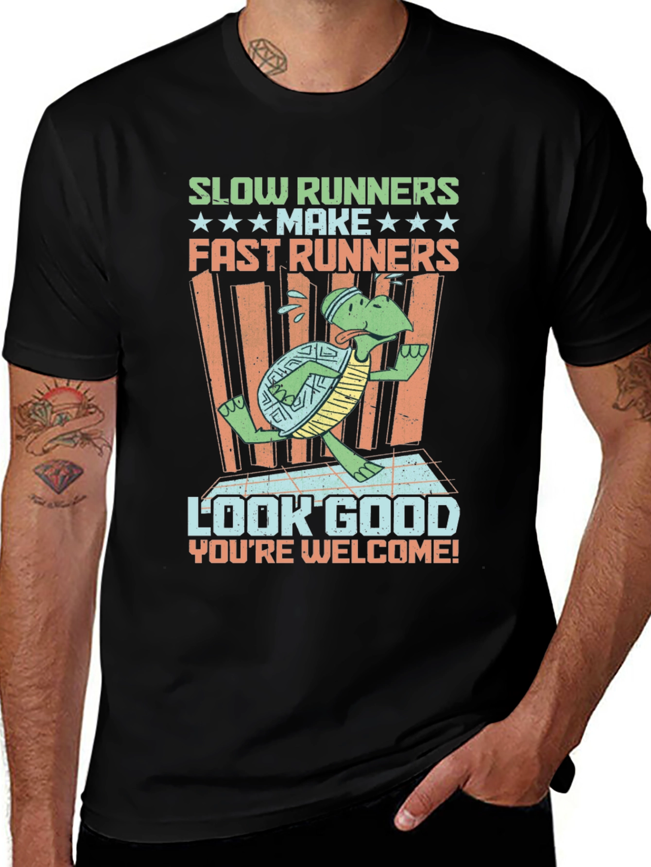 Funny Running Turtle T-Shirt - Slow Runners Make Fast Runners