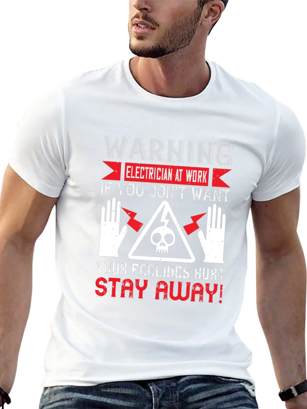 Electrician Warning Graphic Tee - Stay Away!