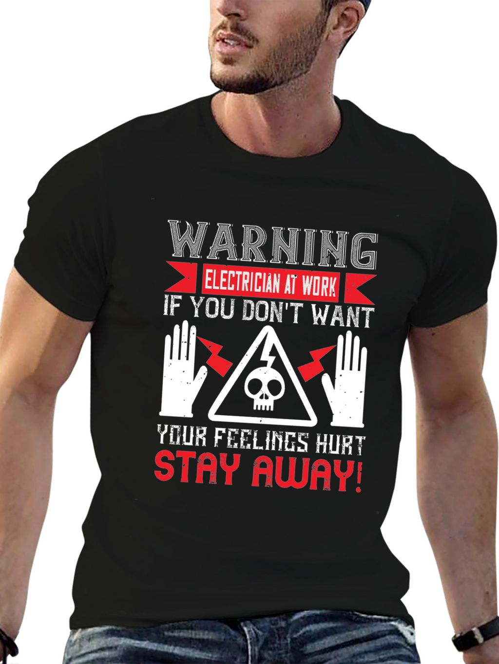 Electrician Warning Graphic Tee - Stay Away!
