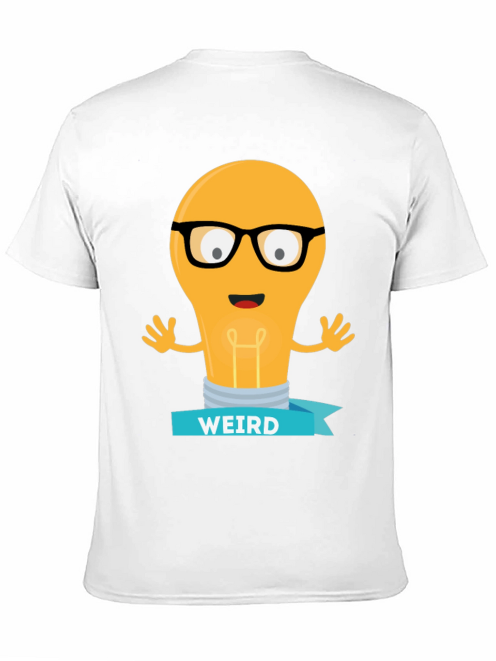 Weird Lightbulb Graphic Tee - Black Cotton Shirt