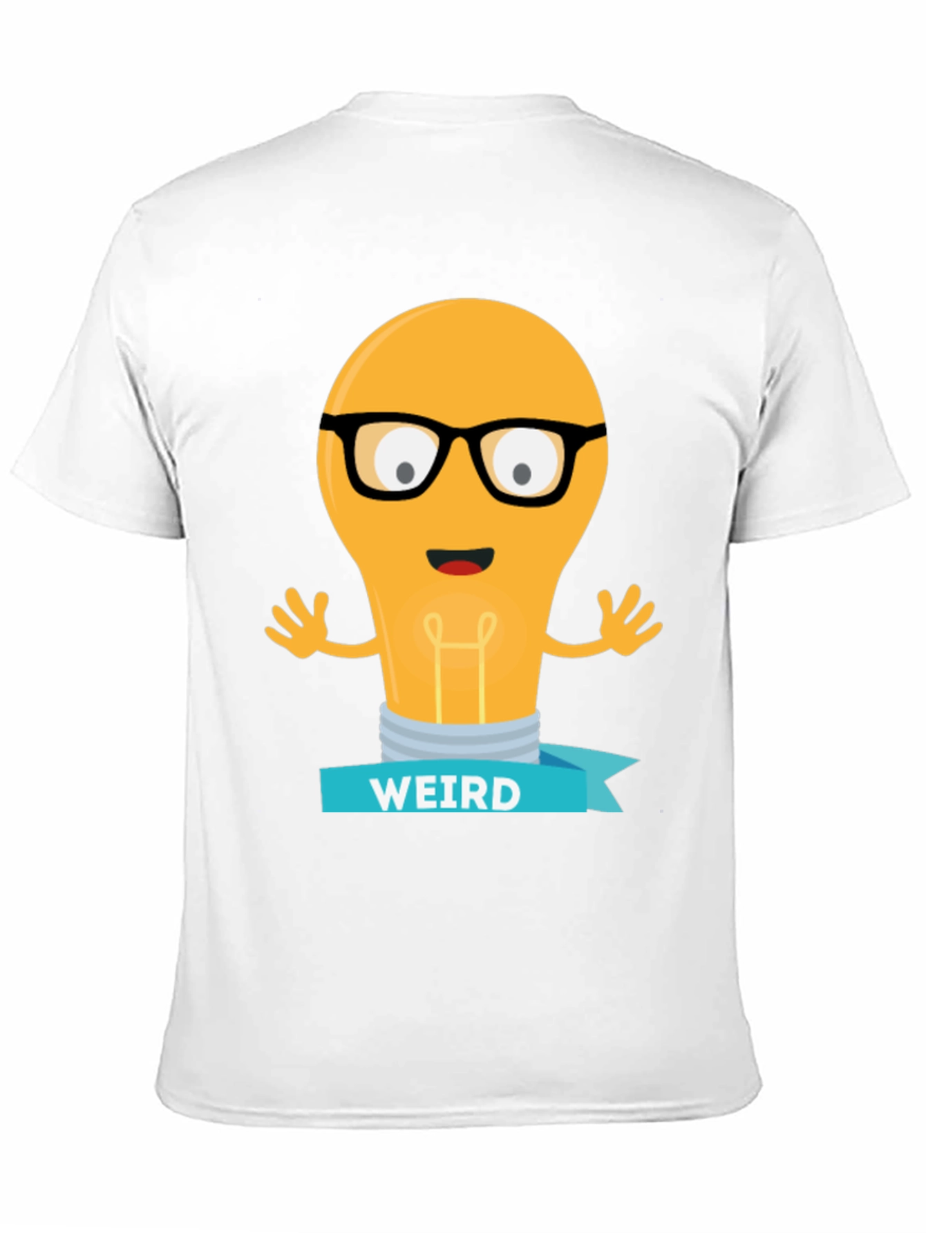Weird Lightbulb Graphic Tee - Black Cotton Shirt