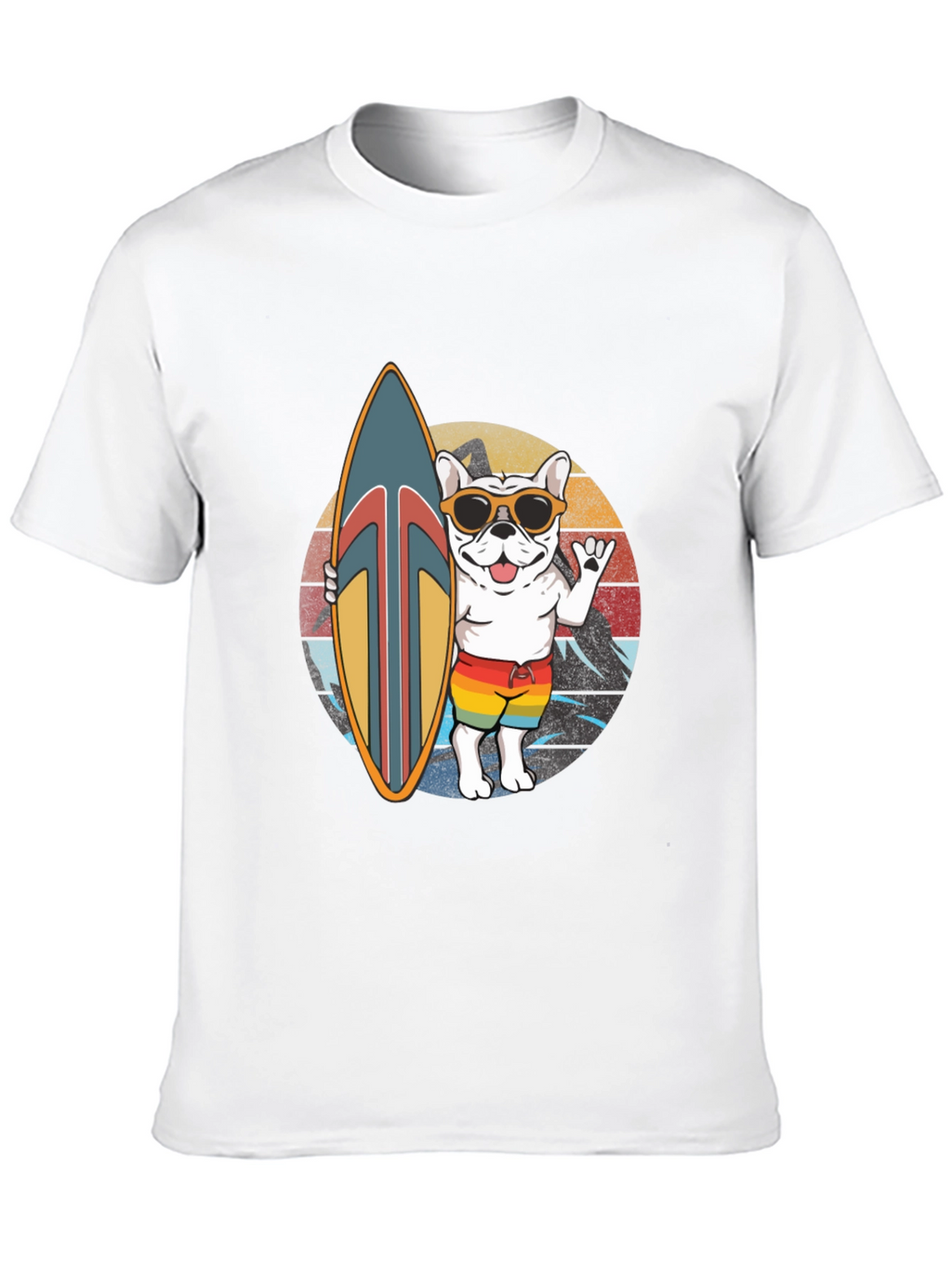Surfing Dog Graphic Tee - Summer Vibes