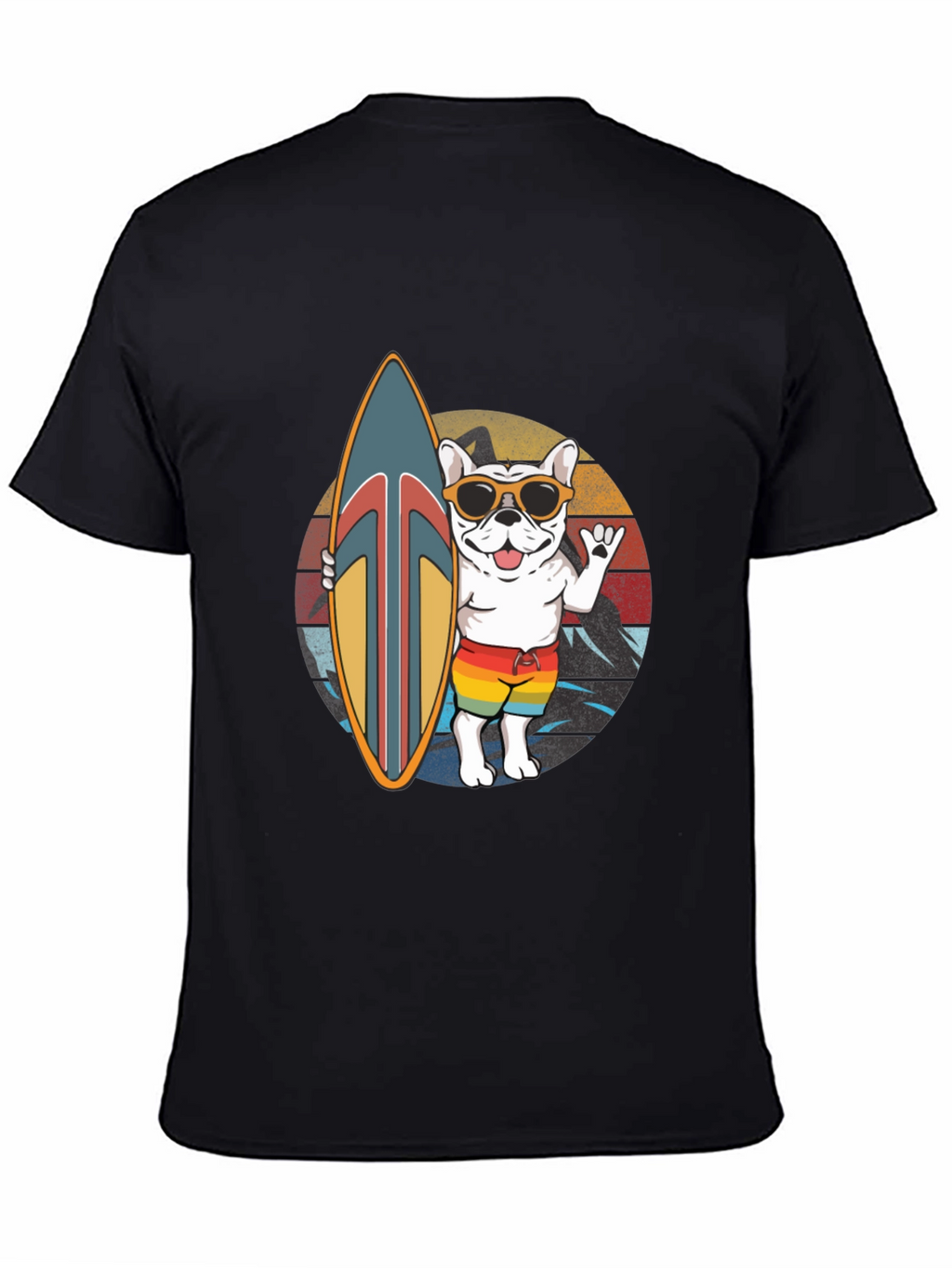 Surfing Dog Graphic Tee - Summer Vibes