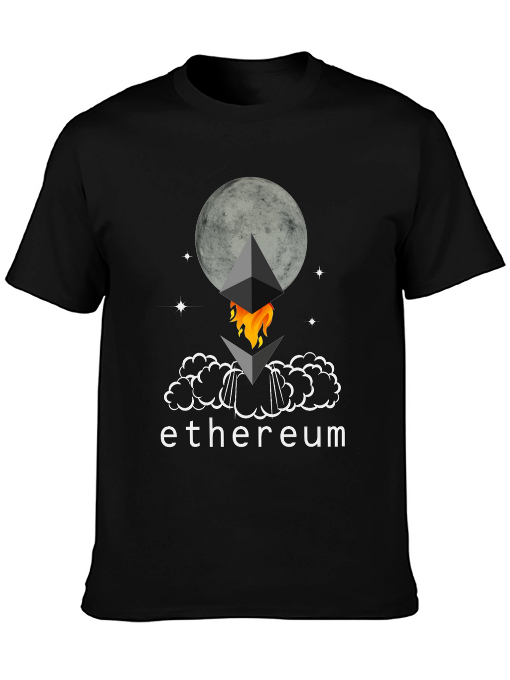 Ethereum Rocket Moon T-Shirt - Crypto Tee