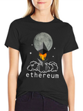 Ethereum Rocket Moon T-Shirt - Crypto Tee