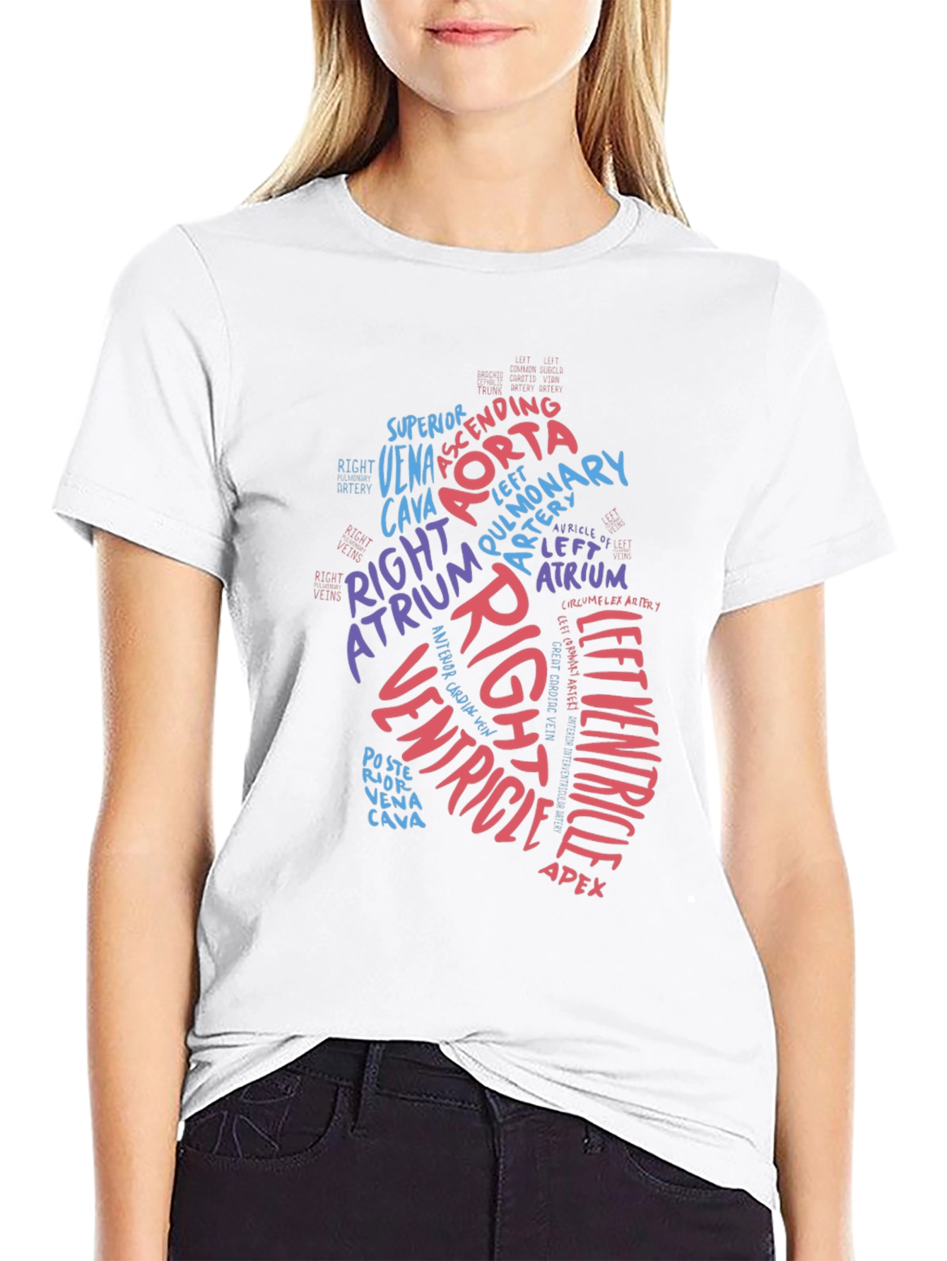 Anatomical Heart Word Art T-Shirt