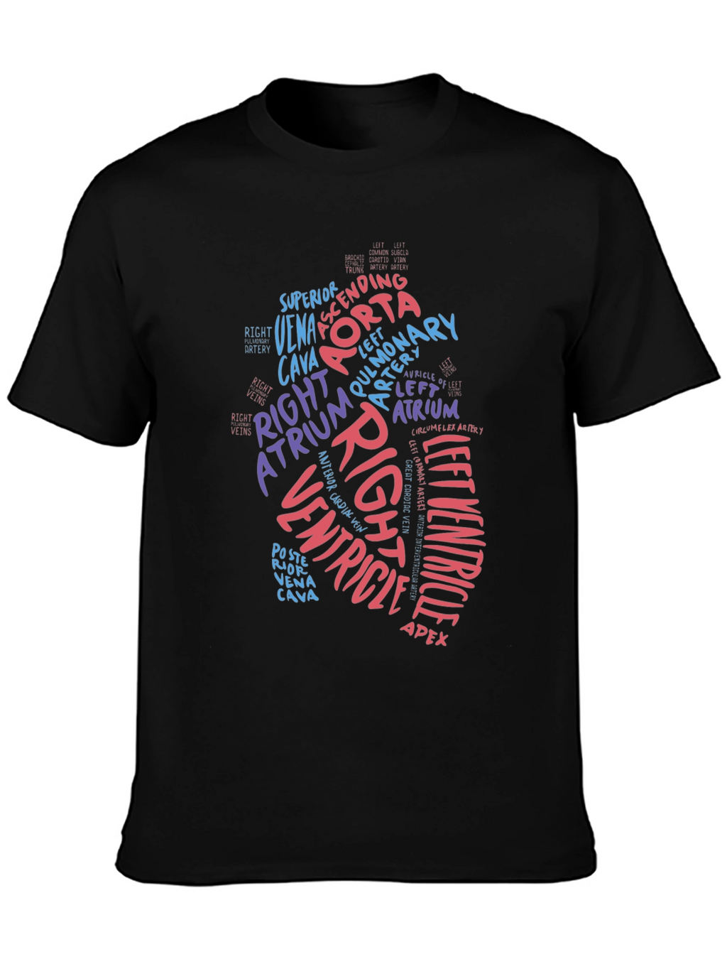 Anatomical Heart Word Art T-Shirt