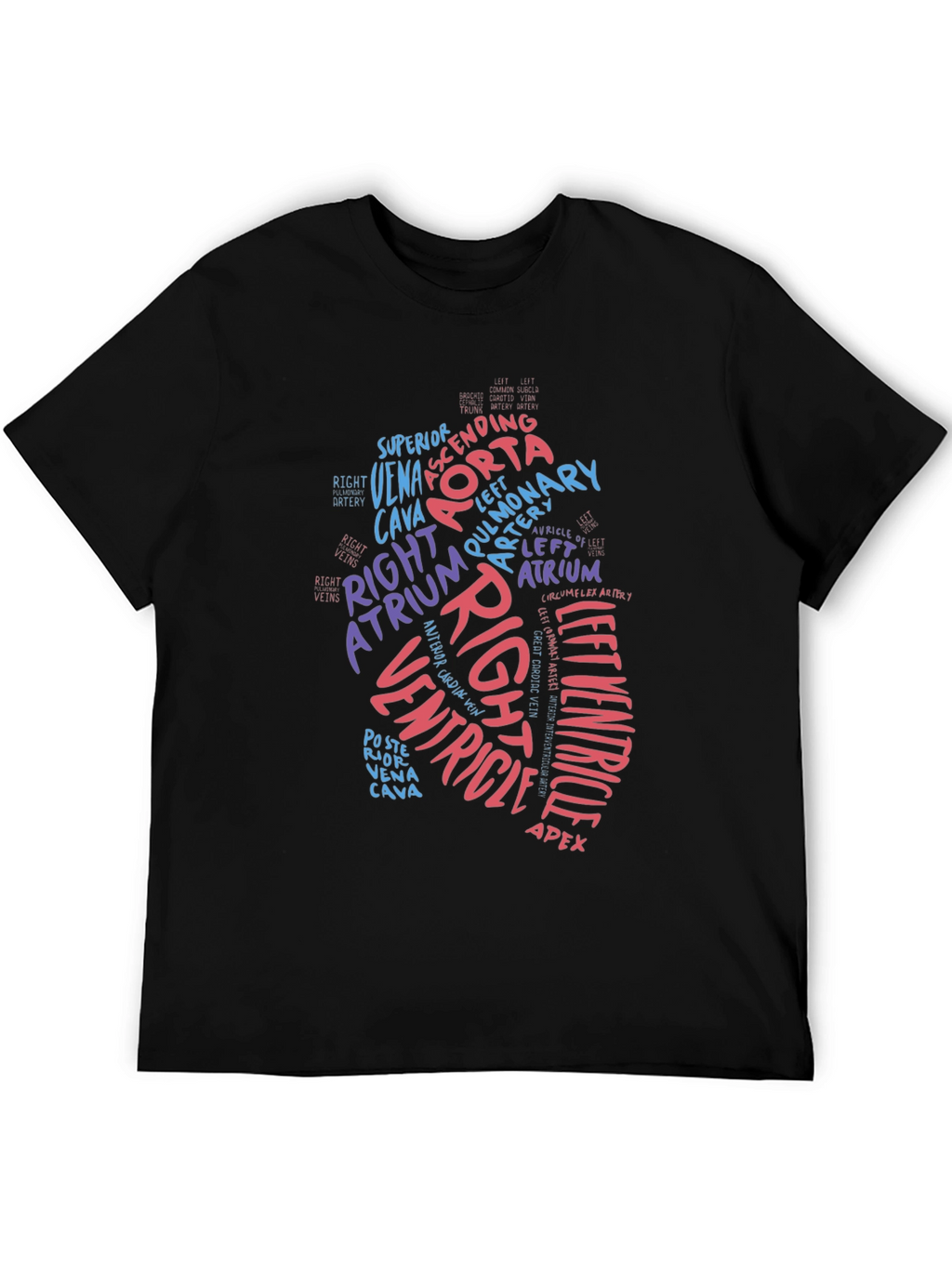 Anatomical Heart Word Art T-Shirt