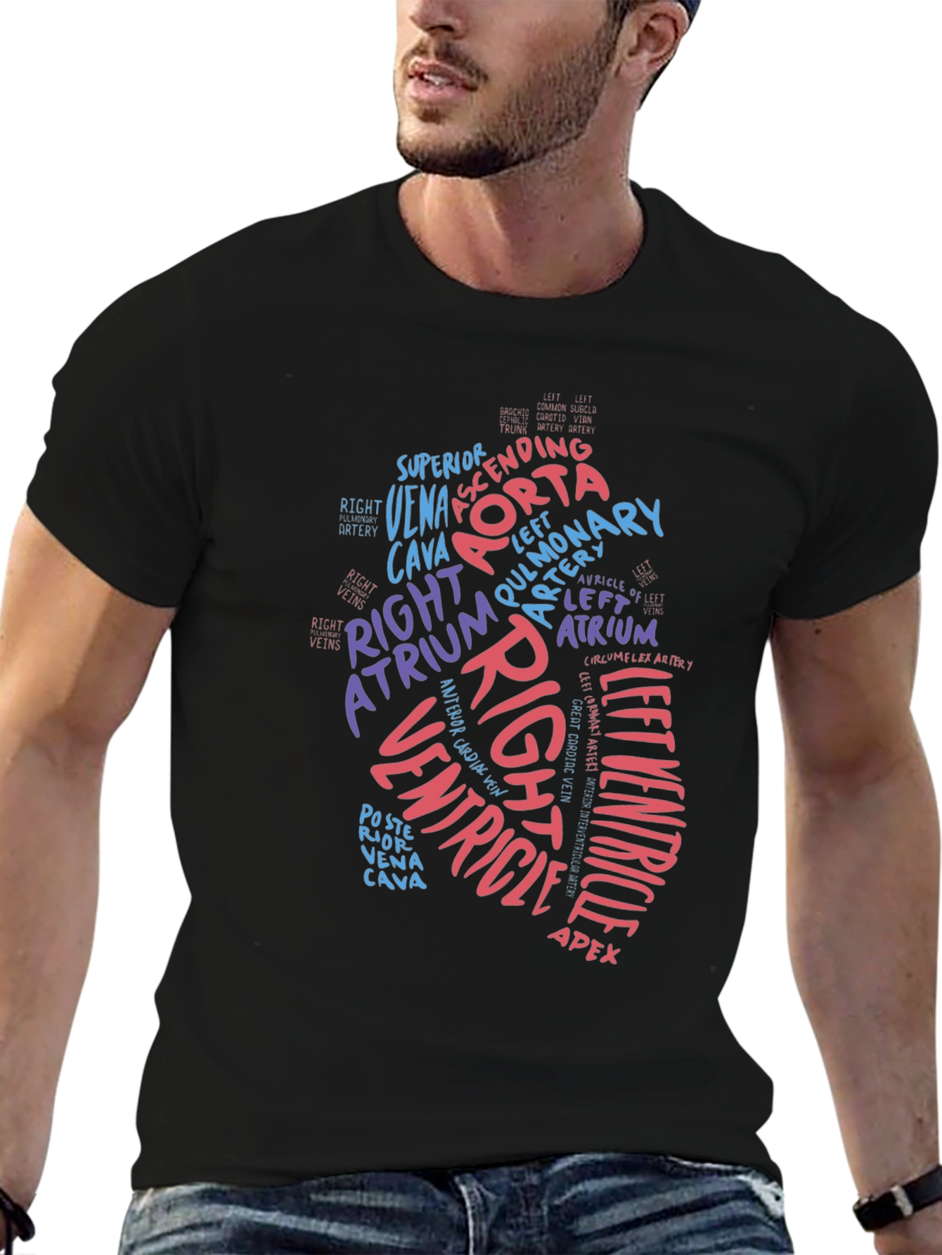 Anatomical Heart Word Art T-Shirt