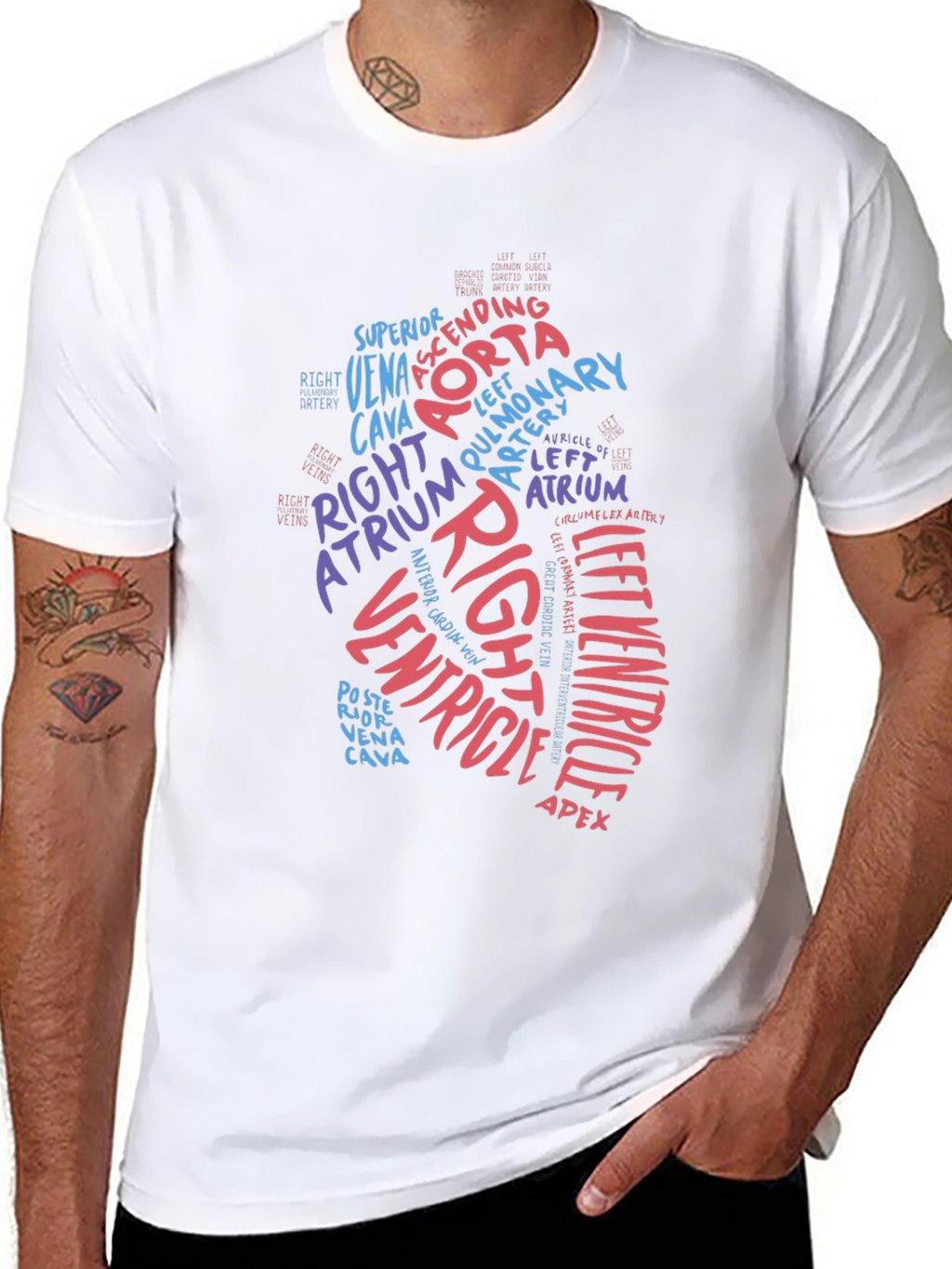 Anatomical Heart Word Art T-Shirt