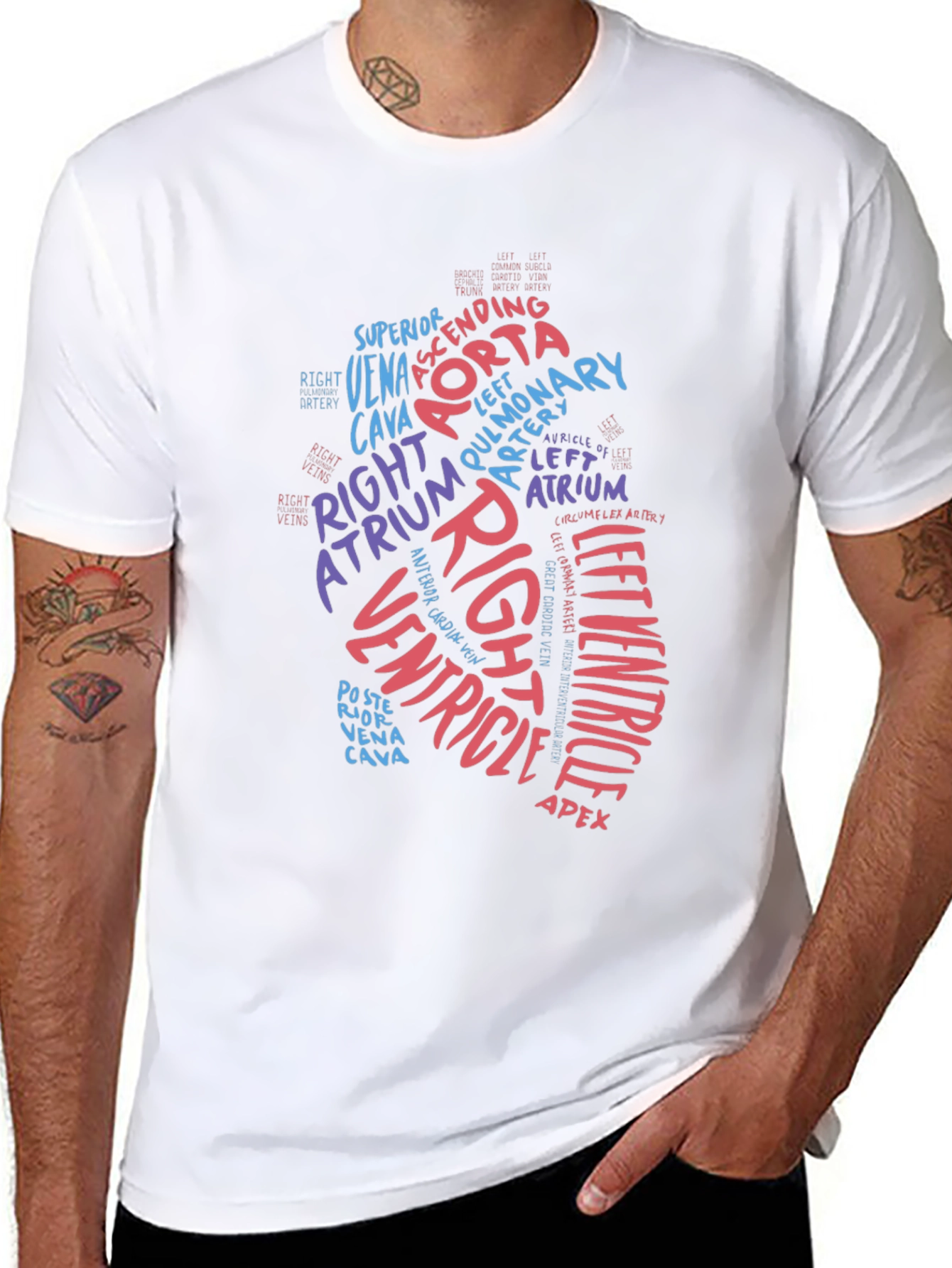 Anatomical Heart Word Art T-Shirt