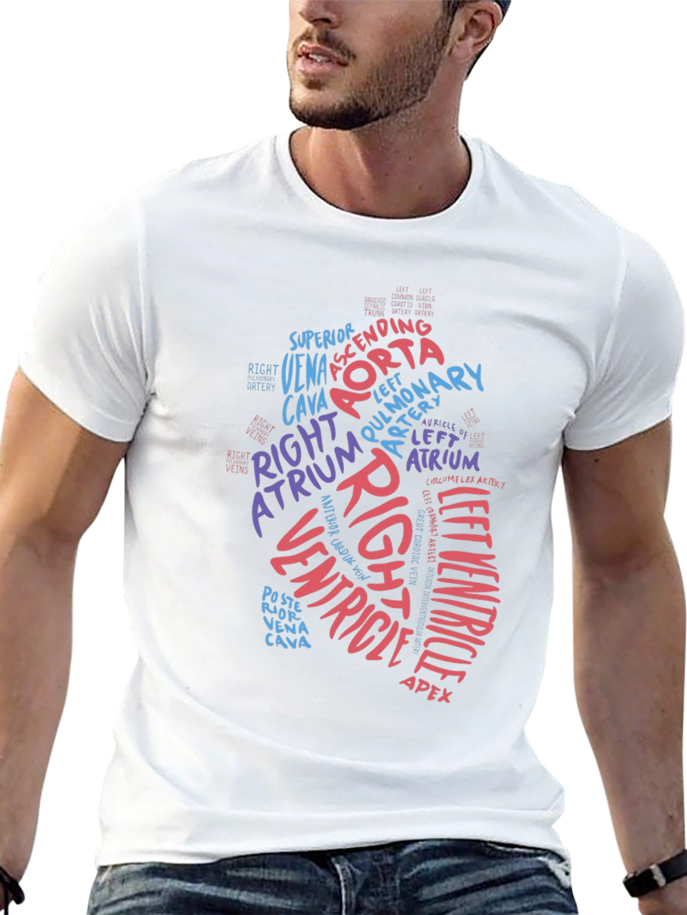 Anatomical Heart Word Art T-Shirt