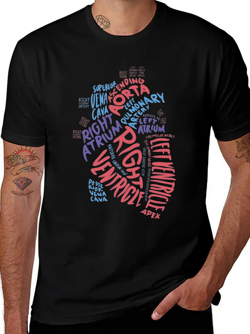 Anatomical Heart Word Art T-Shirt
