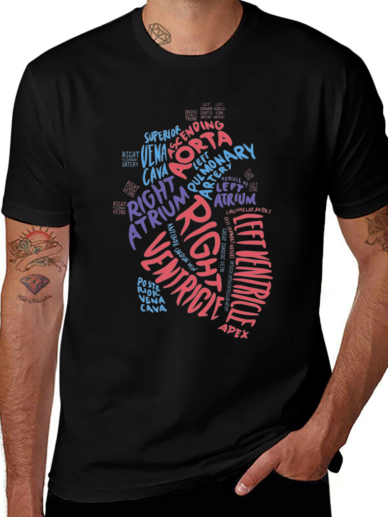 Anatomical Heart Word Art T-Shirt