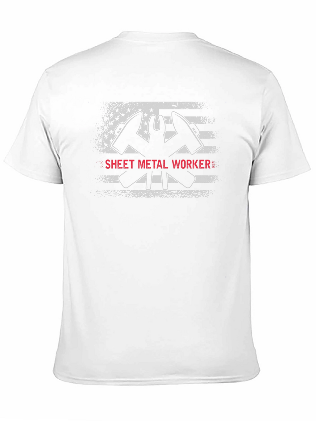 Sheet Metal Worker T-Shirt Patriotic Design