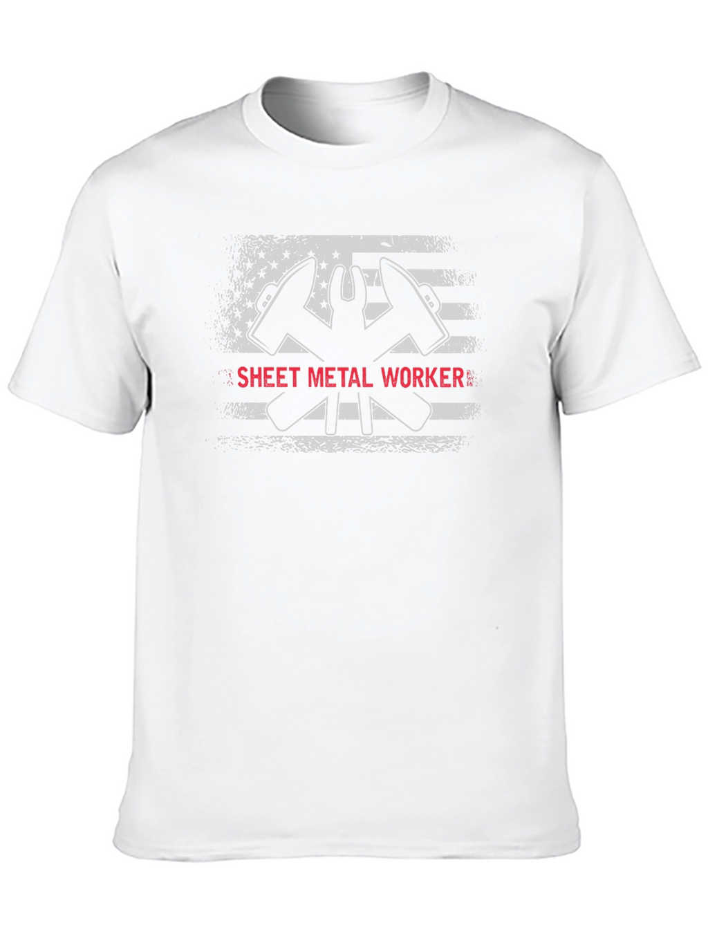 Sheet Metal Worker T-Shirt Patriotic Design