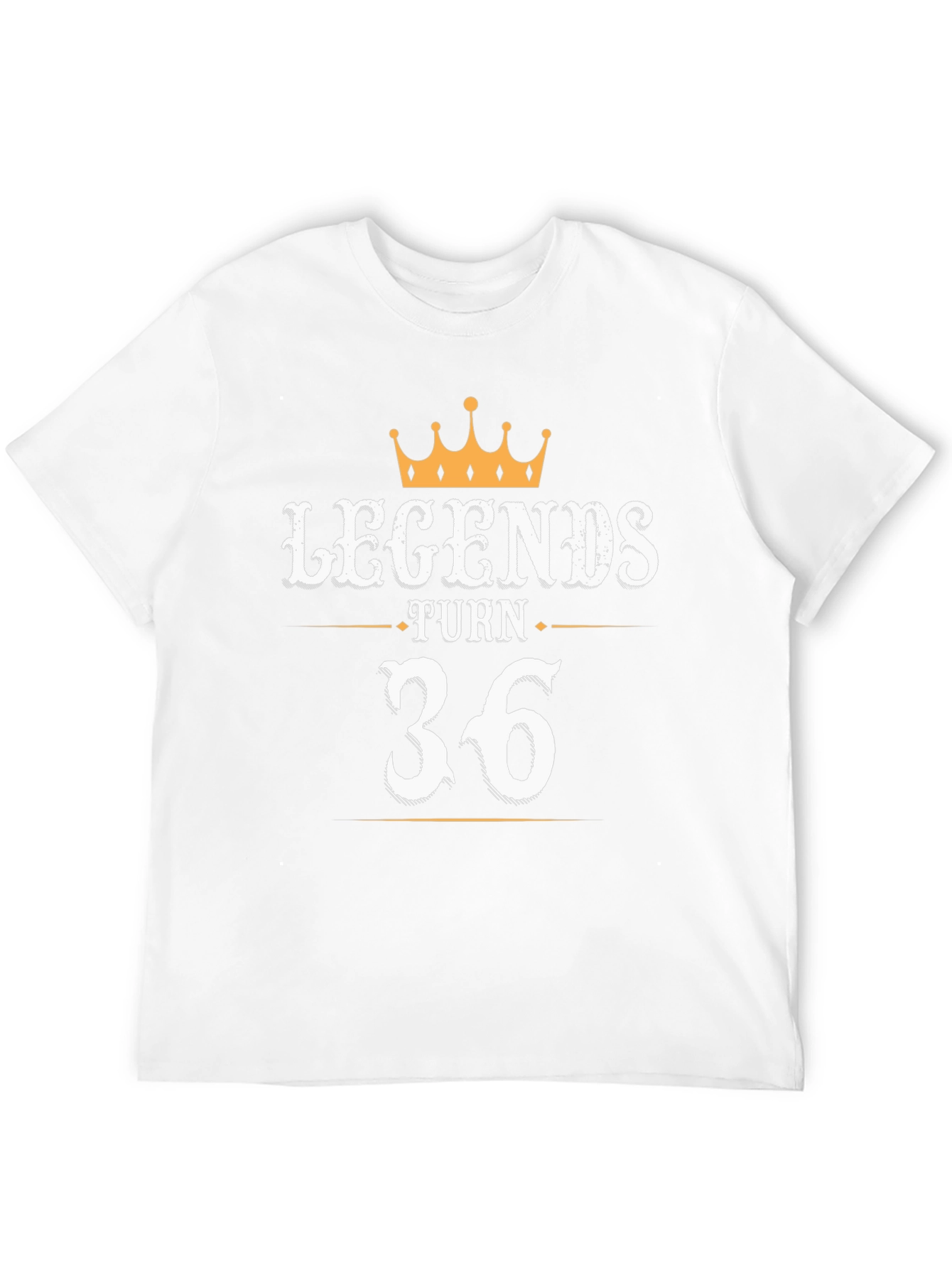 Legends Turn 36 Black Graphic T-Shirt