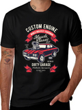 Custom Engine T-Shirt: Muscle Car Classic